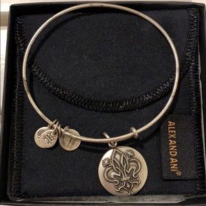 Alex and Ani Fleur de Lis charm bangle